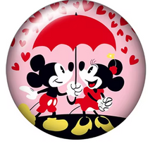 Load image into Gallery viewer, Mickey and Minnie Umbrella 18mm Snap Button
