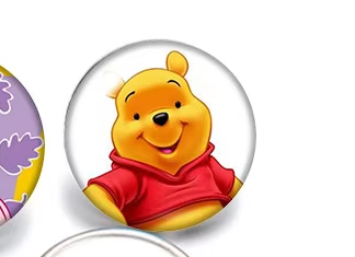 Winnie The Pooh 18mm Snap Button