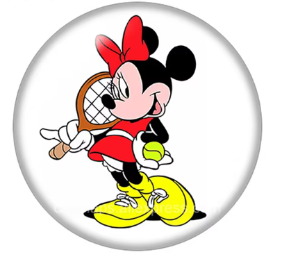 Minnie Mouse Tennis 18mm Snap Button