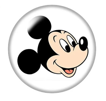 Mickey Mouse Face 18mm Snap Button