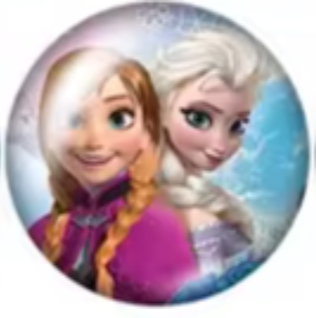 Frozen - 18mm Snap Button - Anna & Elsa