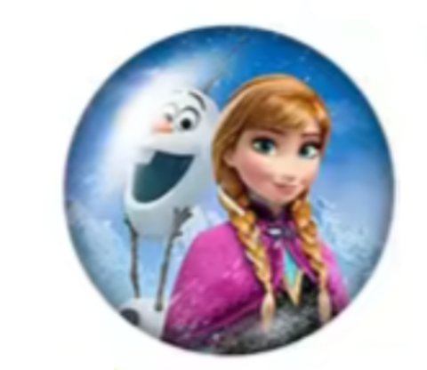 Frozen - 18mm Snap Button - Anna & Olaf