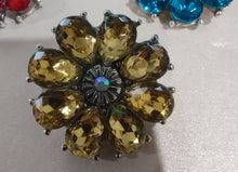 Load image into Gallery viewer, Rhinestone Flower - Blue
