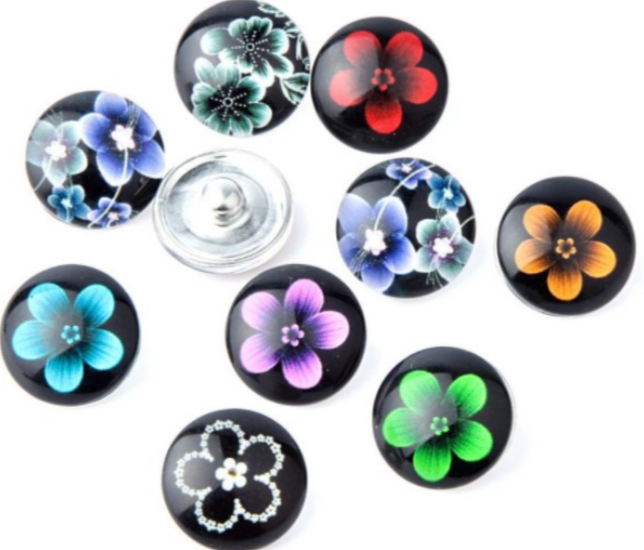 Charms Glass Flowers