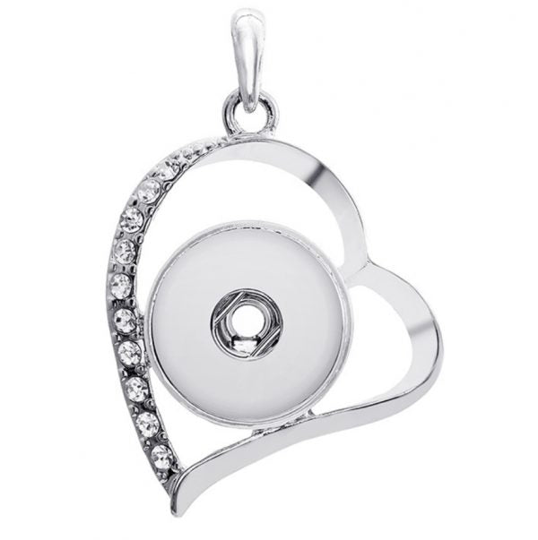 Heart Pendant - white/clear